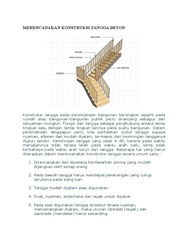 Merencanakan Konstruksi Tangga Beton | PDF