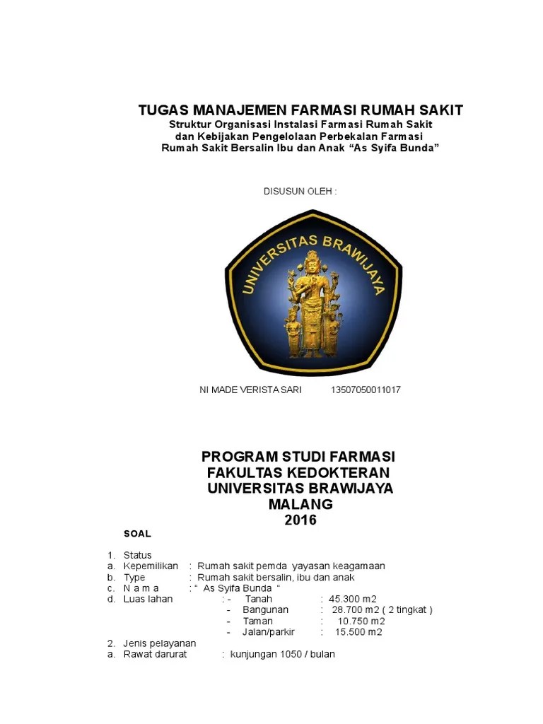 Makalah Manajemen Farmasi Di Instalasi Farmasi Rumah Sakit Cute766