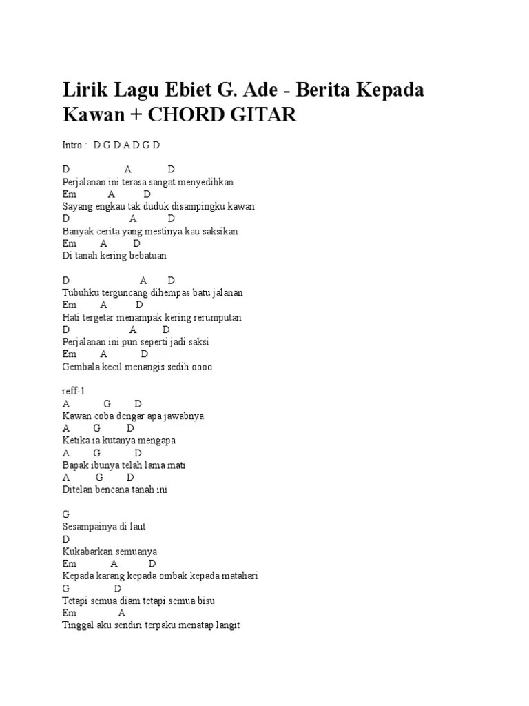 Lirik Lagu Ebiet G | PDF