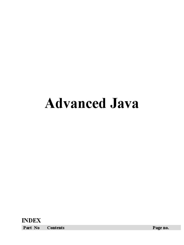 Final Advance Java | PDF | Java Server Pages | Java Servlet