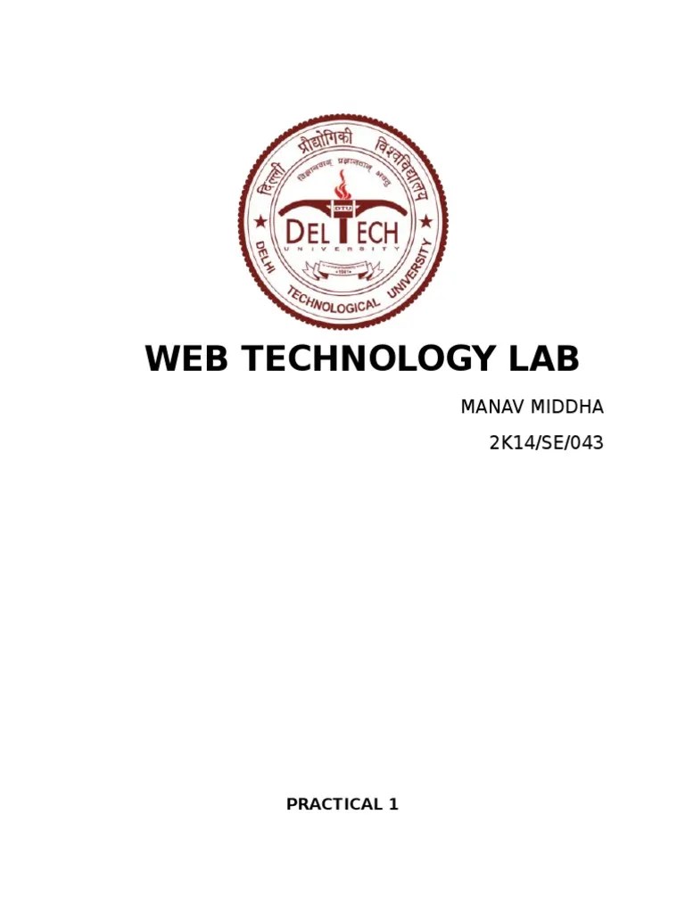 Web Technology Lab | PDF | World Wide Web | Internet & Web