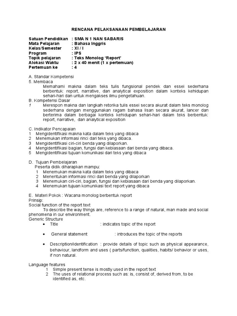 Teks deskripsi (monolog bahasa inggris). Teks Monolog Bahasa Inggris Untuk Sma Berbagai Teks Penting