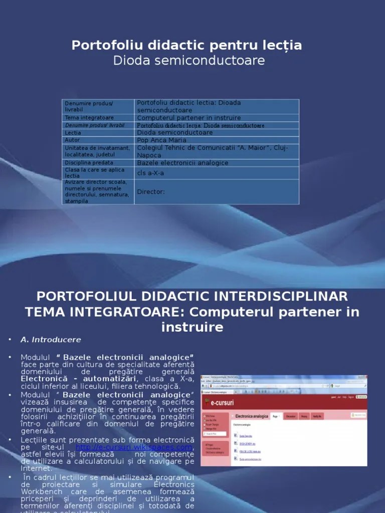 Dioda Semiconductoare Ppt