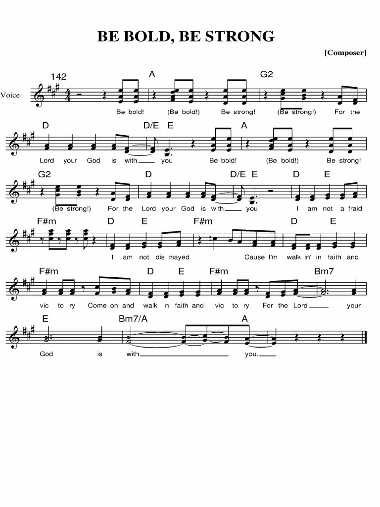 Be Bold Be Strong