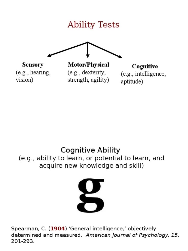Ability Tests | PDF | Validity (Statistics) | Test (Assessment)