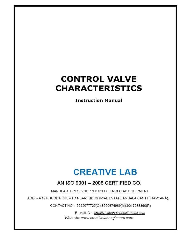 Control Valve Characteristics | PDF | Valve | Actuator