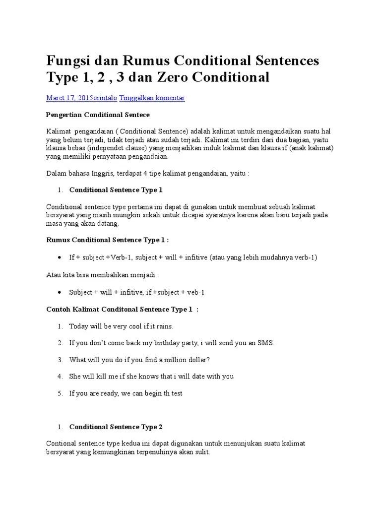 Contoh Kalimat Conditional Sentence Type 3 – Berbagai Contoh
