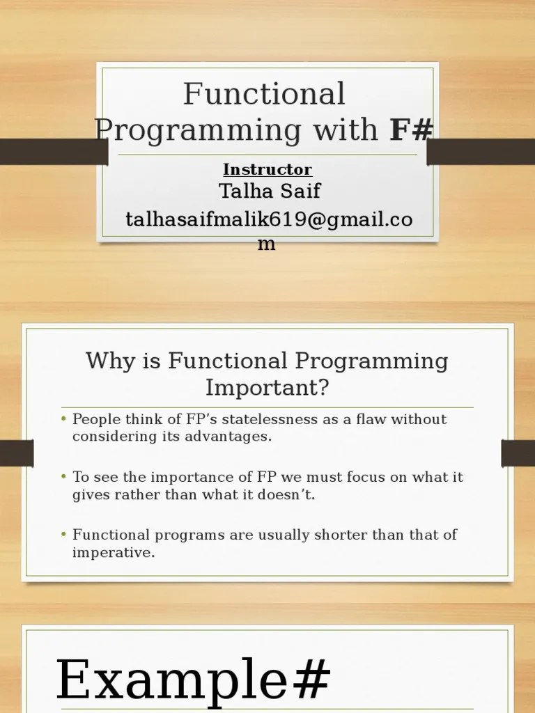 Functional Programming With F# | PDF | Computers