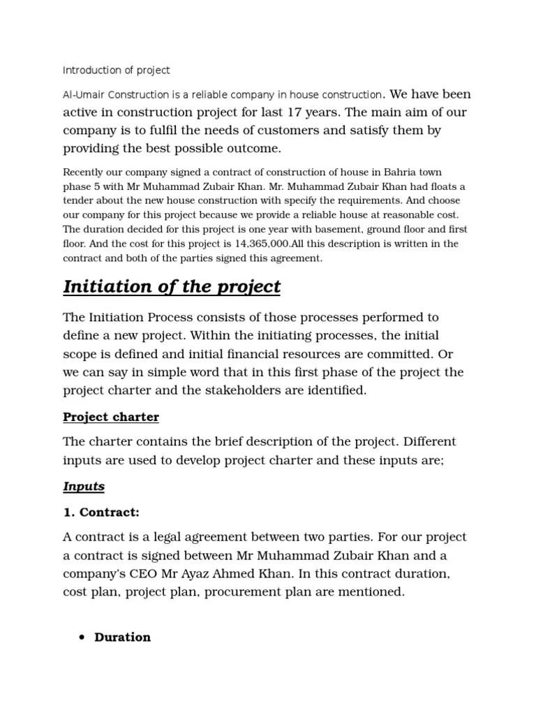Introduction Of Project | PDF