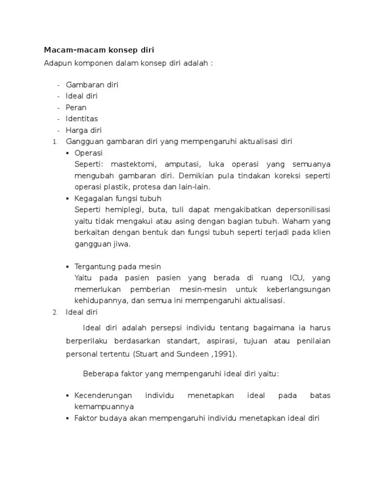 Doc Gangguan Konsep Diri Pada Lansia Shopiati Merdika Academia Edu Terjadi pada lansia yaitu 1 Penyesuaikan diri kepada penurunan kesehatan dan kekuatan fisik.