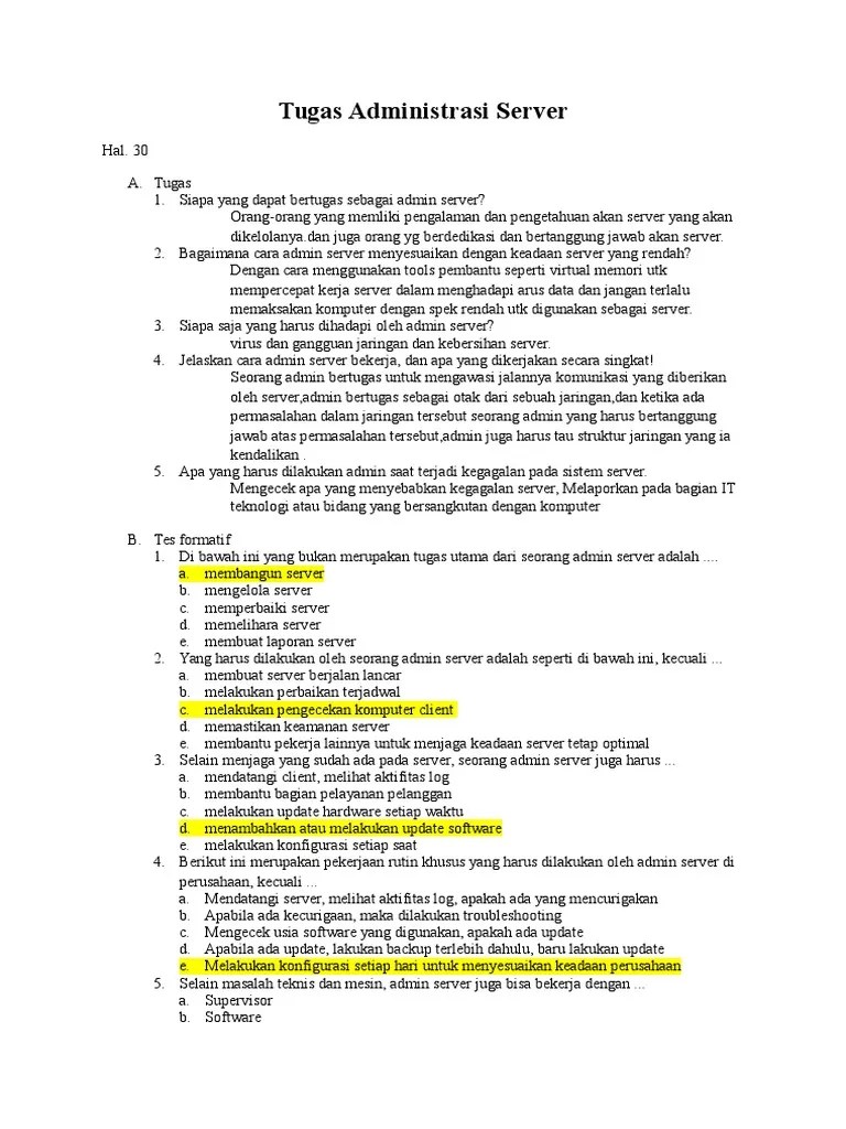Tugas Administrasi Server | PDF