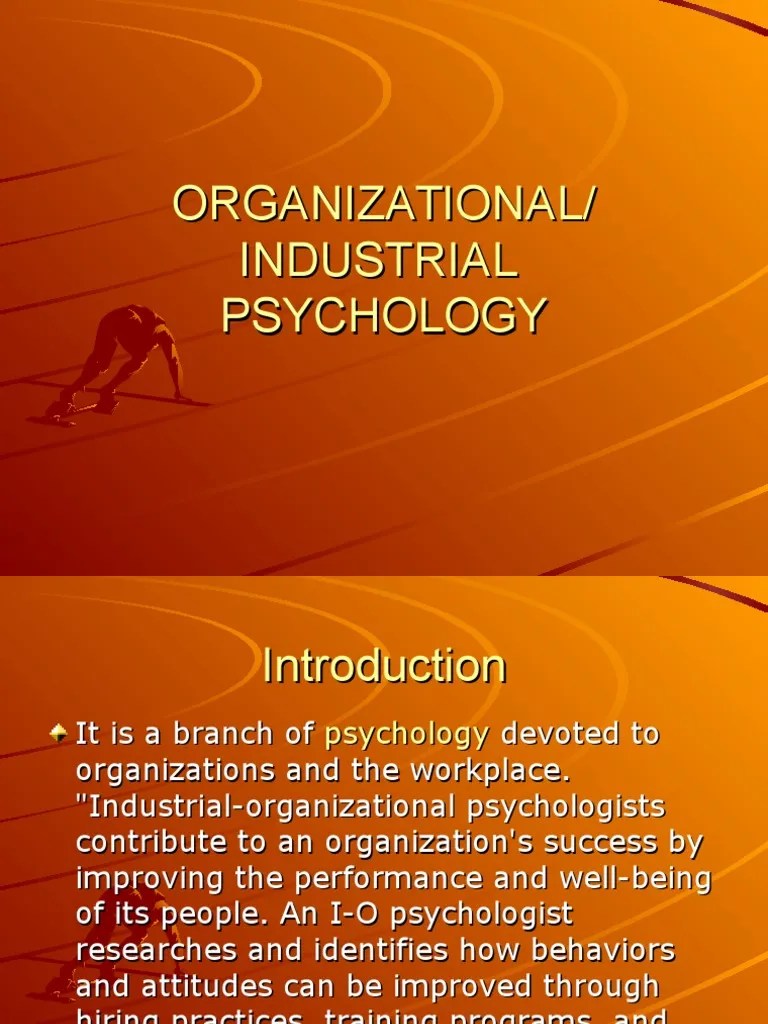 Organizational/ Industrial Psychology | PDF | Safety | Employment