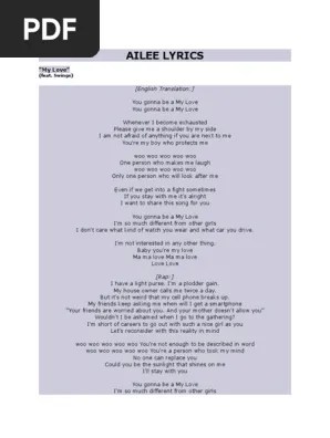 I will go to you like the first snow (첫눈처럼 너에게 가겠다) . Ailee My Love Pdf Leisure Entertainment General