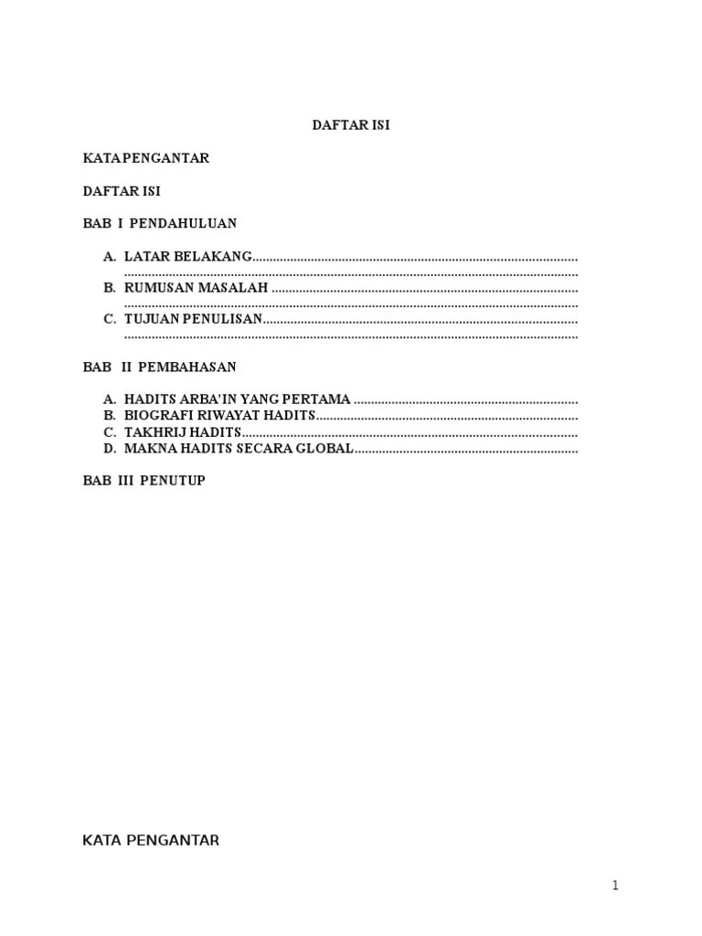 Makalah Hadis Arbain Yang Pertama | PDF