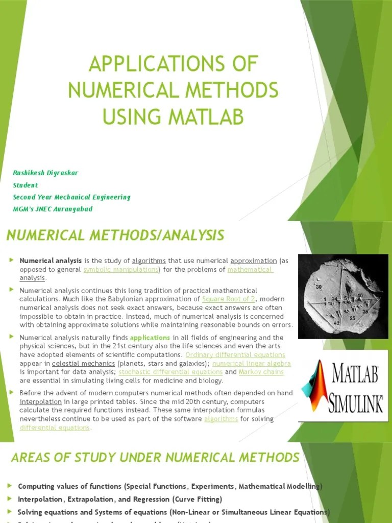Applications Of Numerical Methods Using Matlab2 | PDF | Numerical Analysis | Matlab