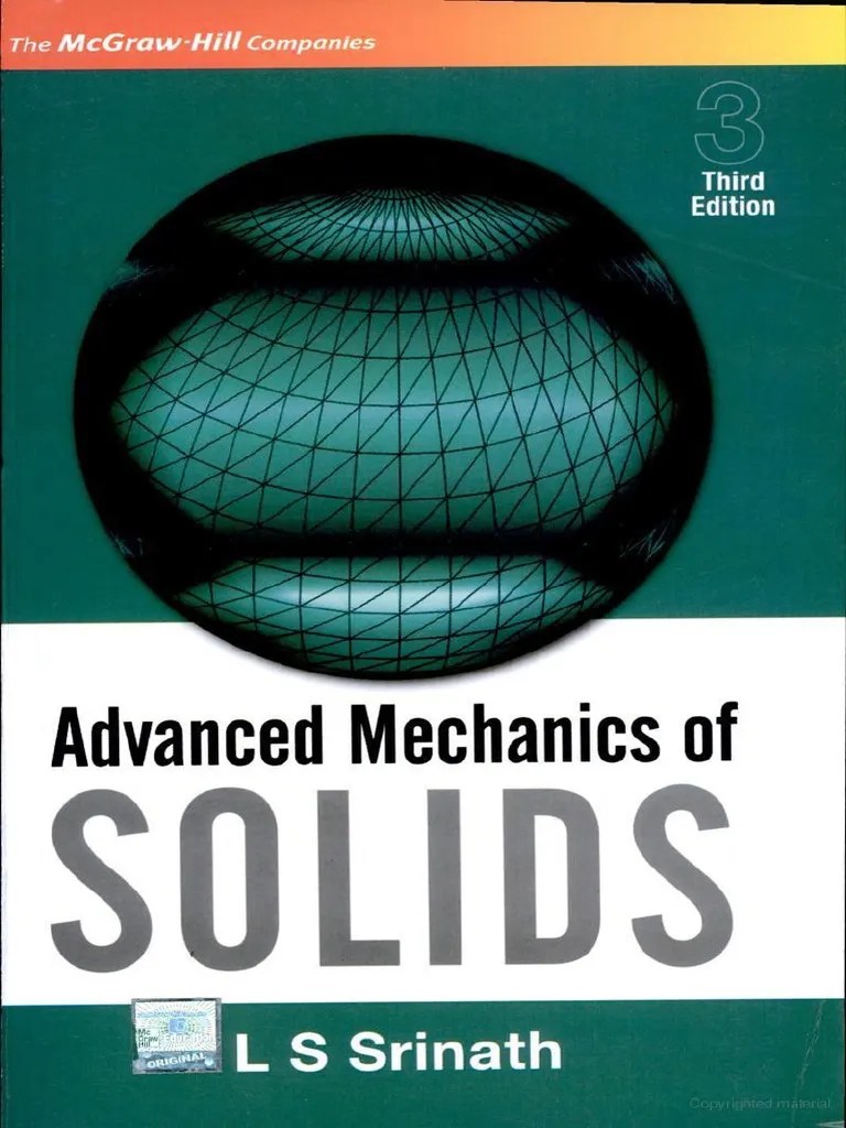 Advanced Mechanics Of Solids By L S Srinath PDF | PDF