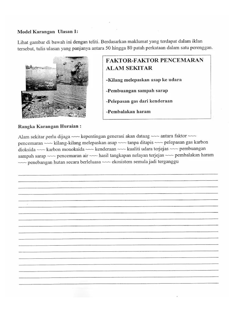 Alam sekitar kita semakin tercemar. Ulasan 50 Pdf