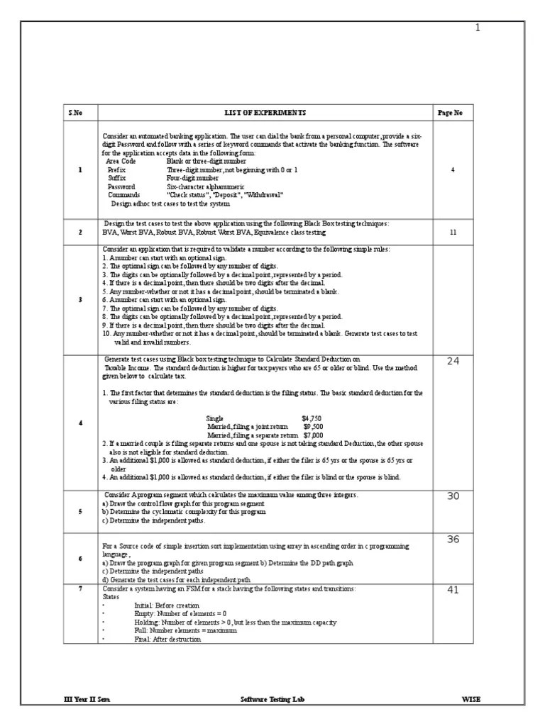 ST Lab Manual | PDF | Software Testing | Computer Program