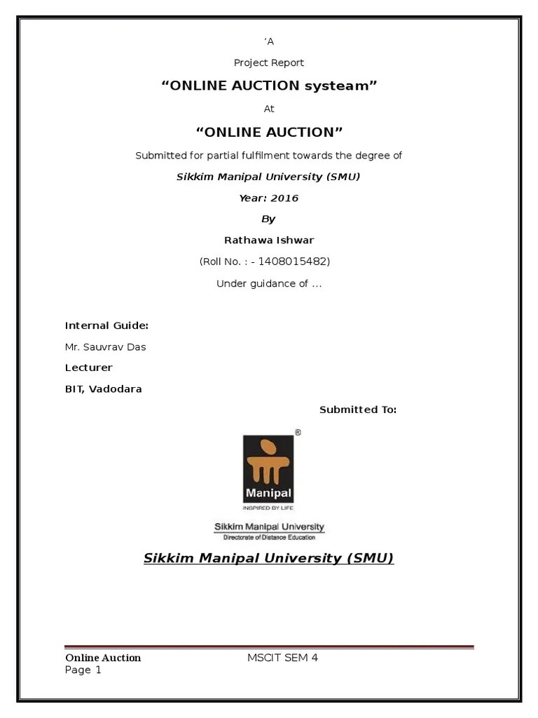 Online Auction System | PDF | Php | Software Development Process