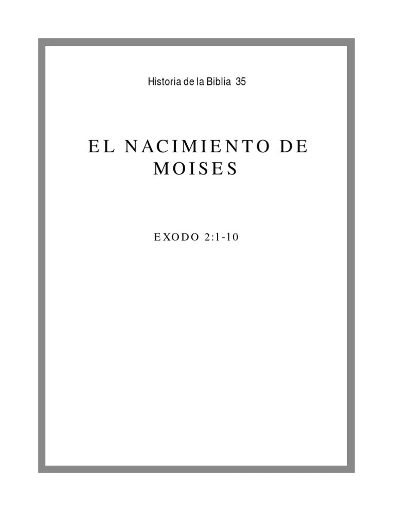 Material De Escuela Dominical - Tema 035: El Nacimiento De Moisés (Éxodo 2:1-10) | PDF | Moisés ...