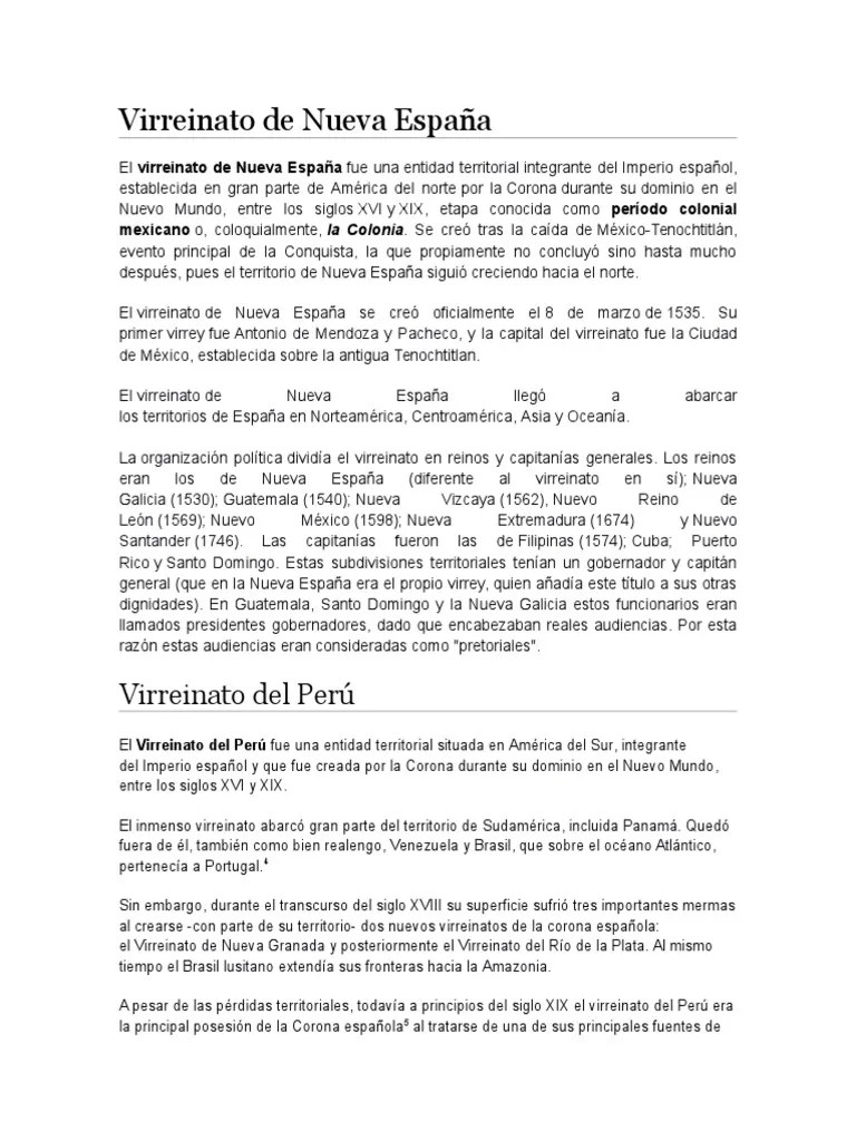 Virreinato De Nueva España