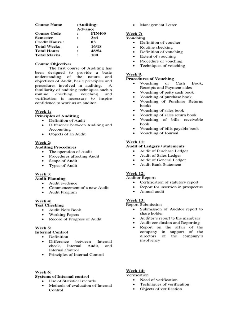 Principles Of Auditing | PDF