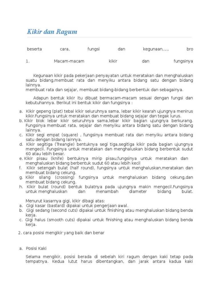 Kikir Dan Ragum | PDF