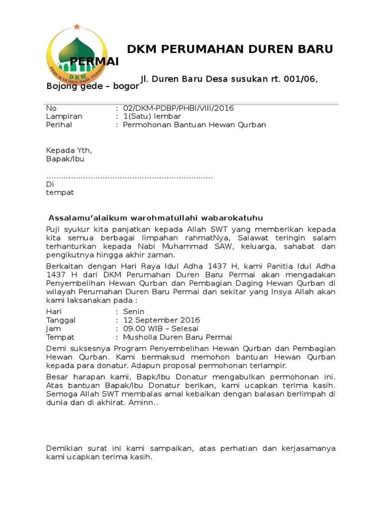 Contoh surat permohonan izin melaksanakan penelitian. Contoh Surat Permohonan Hewan Qurban - Download Kumpulan Gambar