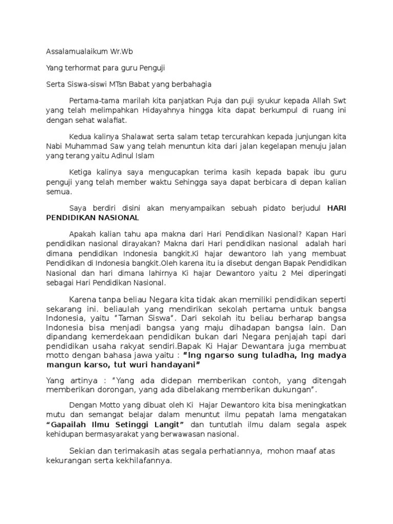 This would seem to be, for education in indonesia. Pidato Bahasa Indonesia Buat Ujian Praktek Hari Pendidikan Nasional Rin Pdf