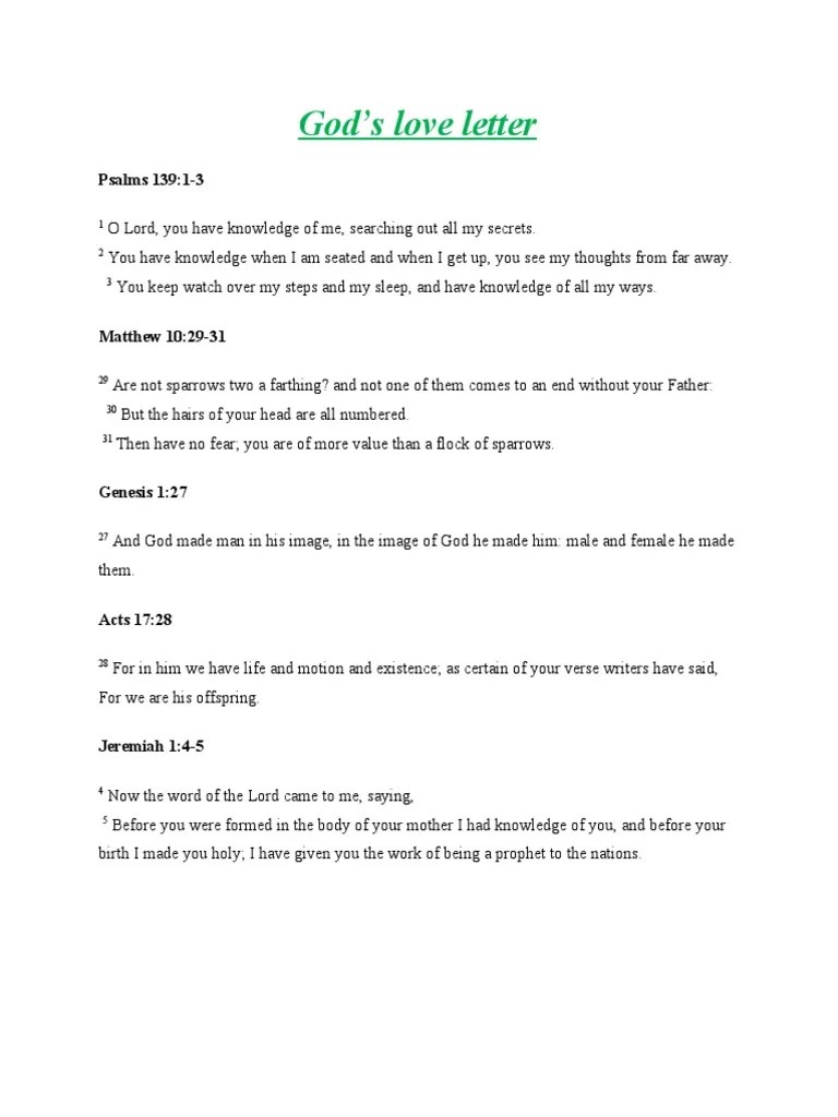 God's Love Letter | PDF | Love | God