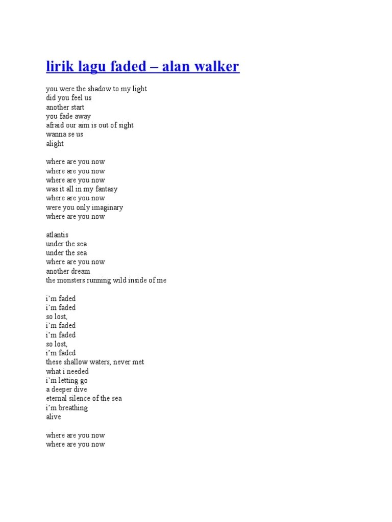 Iselin solheim you were the shadow to my light. Alan Walker Faded Liryc Pdf
