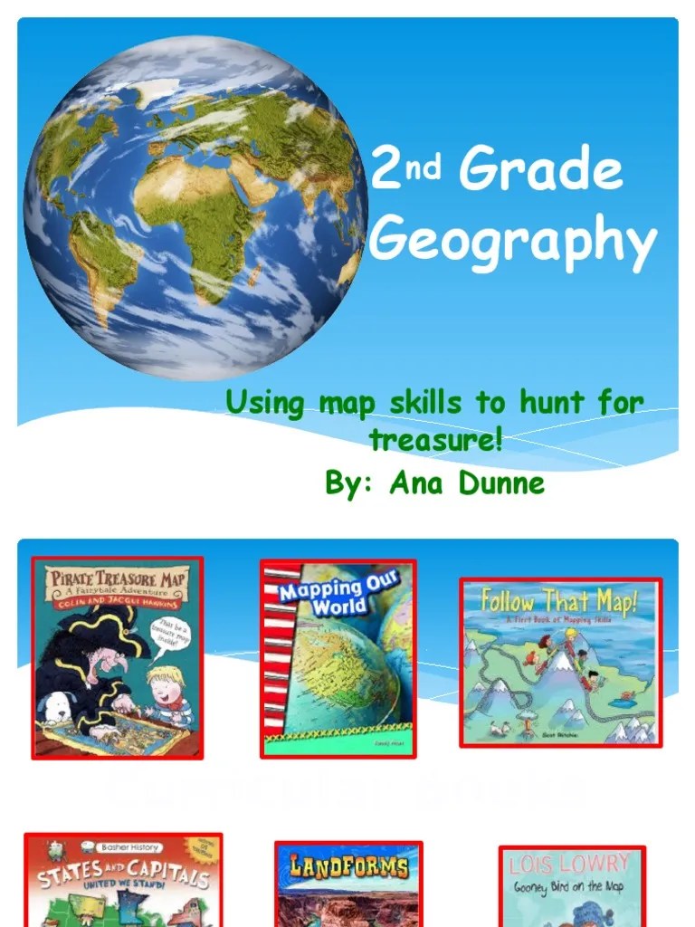 2ND Grade Geography Treasure Hunt PDF Lesson Plan Map.