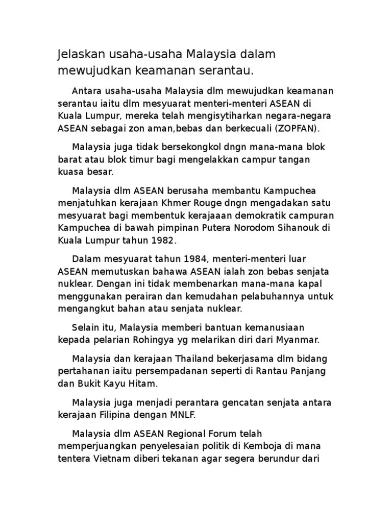 Zon Aman Bebas Dan Berkecuali Menjalin Hubungan Diplomatik Dengan Negara Komunis