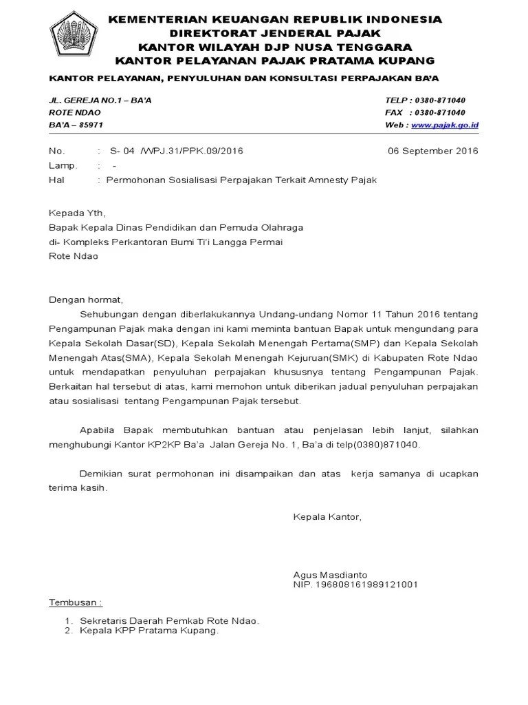 Surat Permohonan Penyuluhan TA | PDF