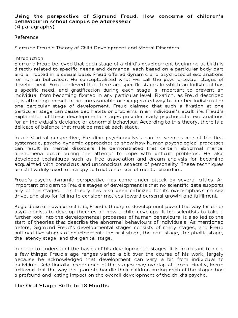 Sigmund Freud's Theory Of Child Development And Mental Disorders | PDF | Oedipus Complex ...