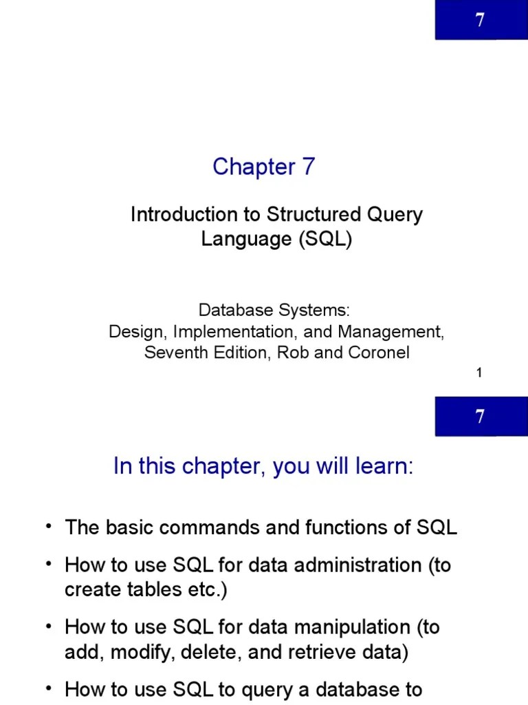 SQL Basics | PDF | Sql | Relational Database