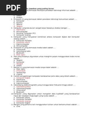 Soal uas ukk bahasa jawa kelas 5 sd semester 2 dan kunci jawaban 27 mei 2017 admin bimbel brilian 5 komentar a. Kumpulan Soal Tik Kelas 7 Beserta Jawaban Pdf