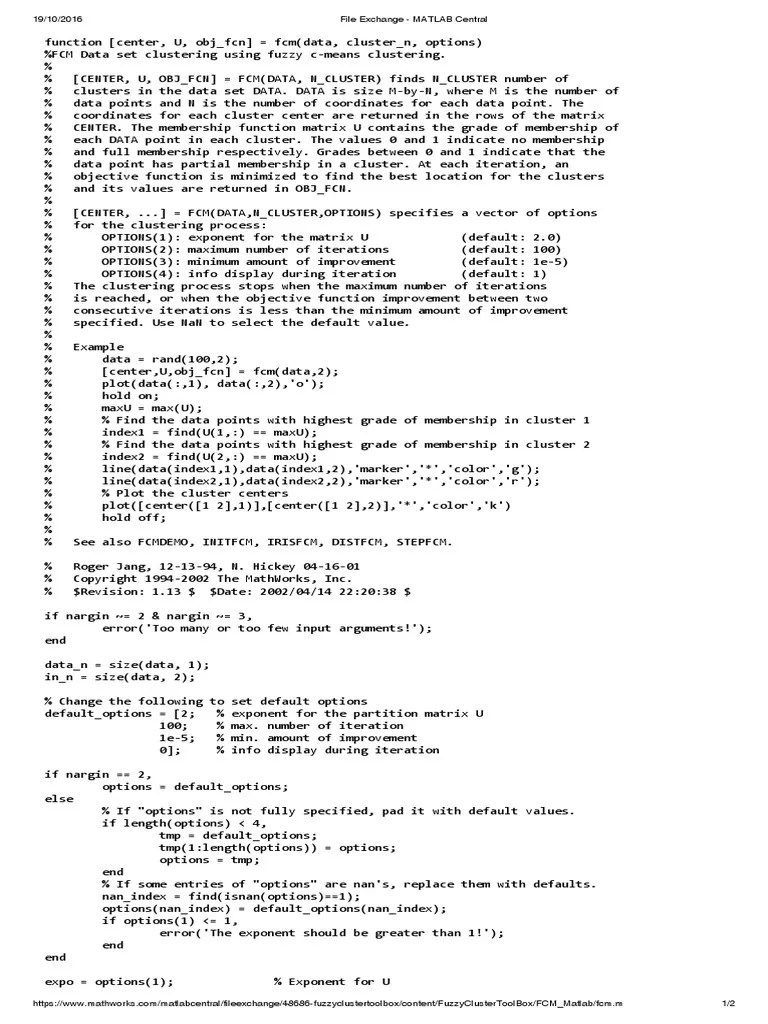 File Exchange - MATLAB Central | PDF | Cluster Analysis | Mathematical ...