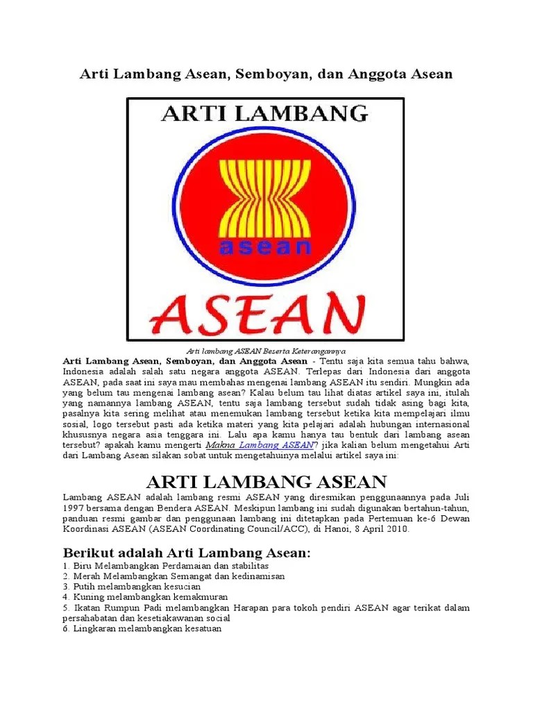 Warna Kuning Pada Batang Padi Dalam Lambang Asean Melambangkan Adalah