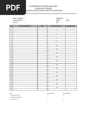 Pengembangan aplikasi sistem absensi karyawan dengan metode barcode pada pt. Format Absen Pdf