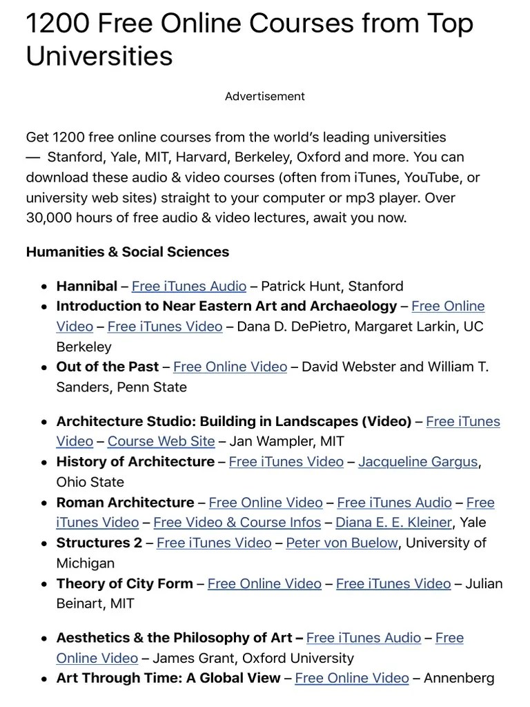 1200 Free Online Courses From Top Universities - Open Culture | Download Free PDF | Leo Strauss ...