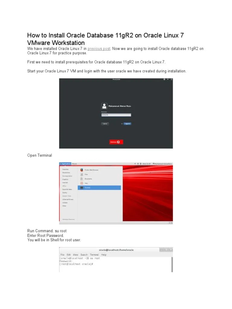 How To Install Oracle Database 11gR2 On Oracle Linux 7 VMware ...