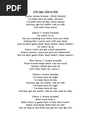 You don't know you're beautiful! Lirik Lagu Side By Side Pdf Song Structure Popular Music