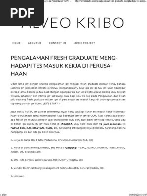 Ane ikut tes tgl 27 januari di malang, sampe sekarang. Pengalaman Fresh Graduate Ikut Tes Masuk Kerja Di Perusahaan