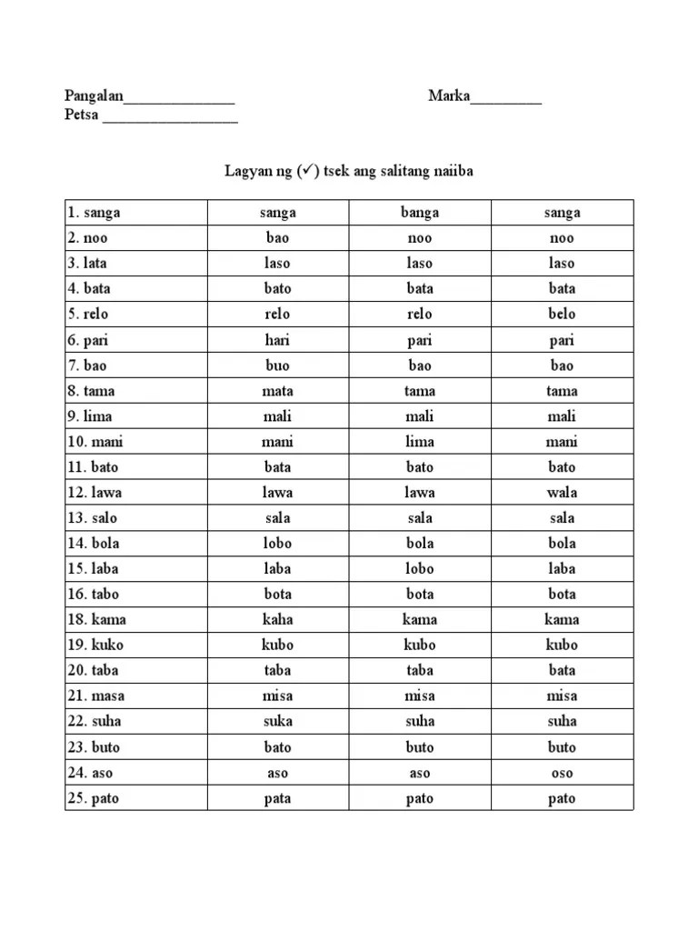 kinder filipino worksheets