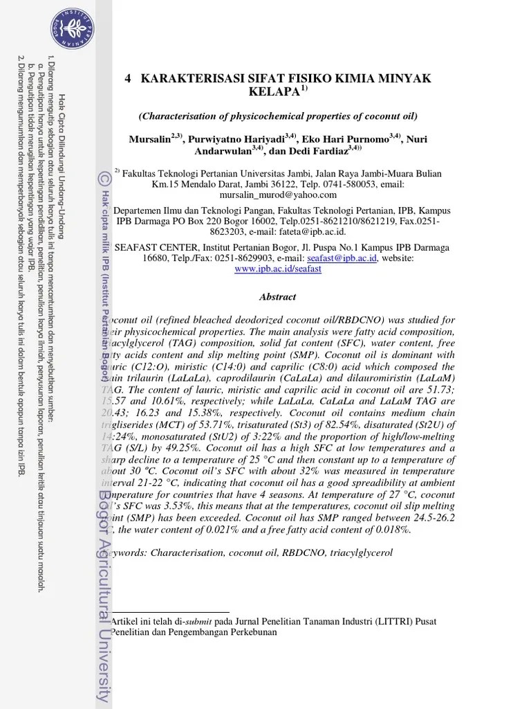 BAB IV Karakteristik Sifat Fisiko Kimia Minyak | PDF | Science ...