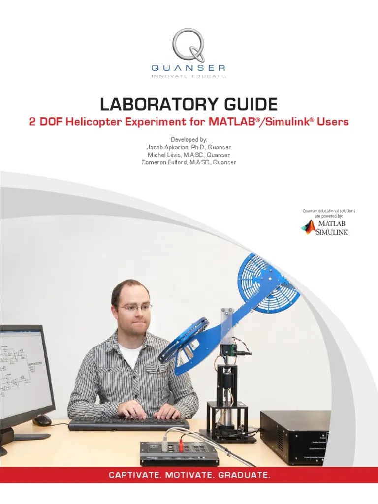 2 DOF Helicopter Courseware Sample For MATLAB Users | PDF | Control ...