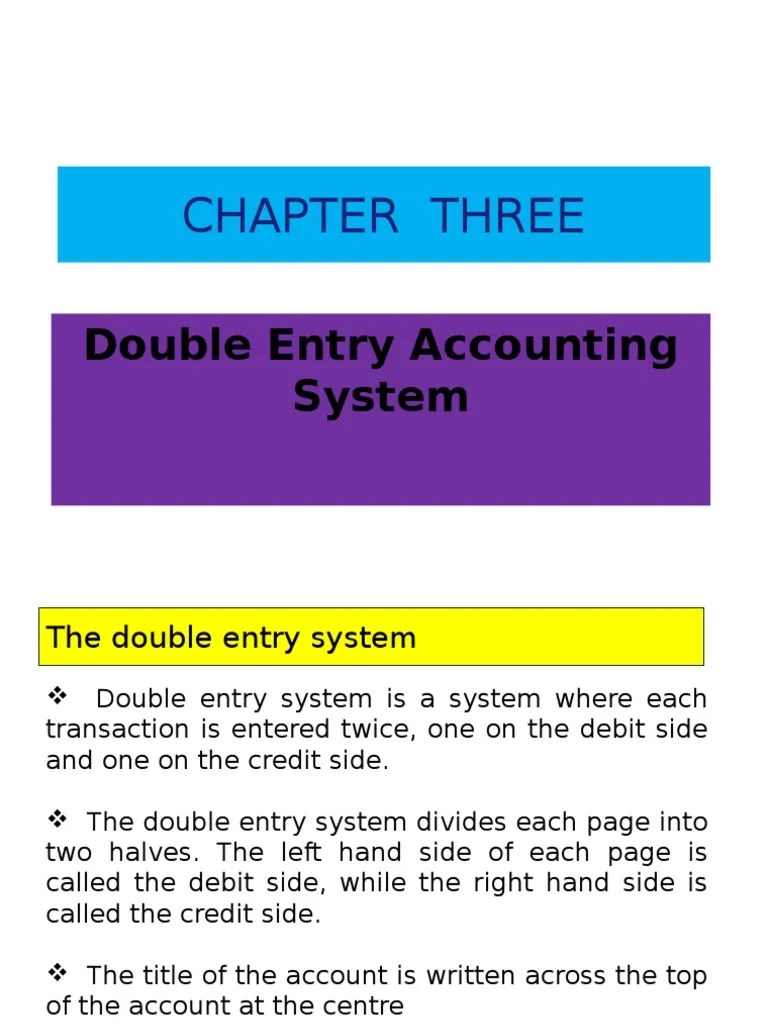 Topic 03 - Double Entry System | PDF | Debits And Credits | Corporate Jargon