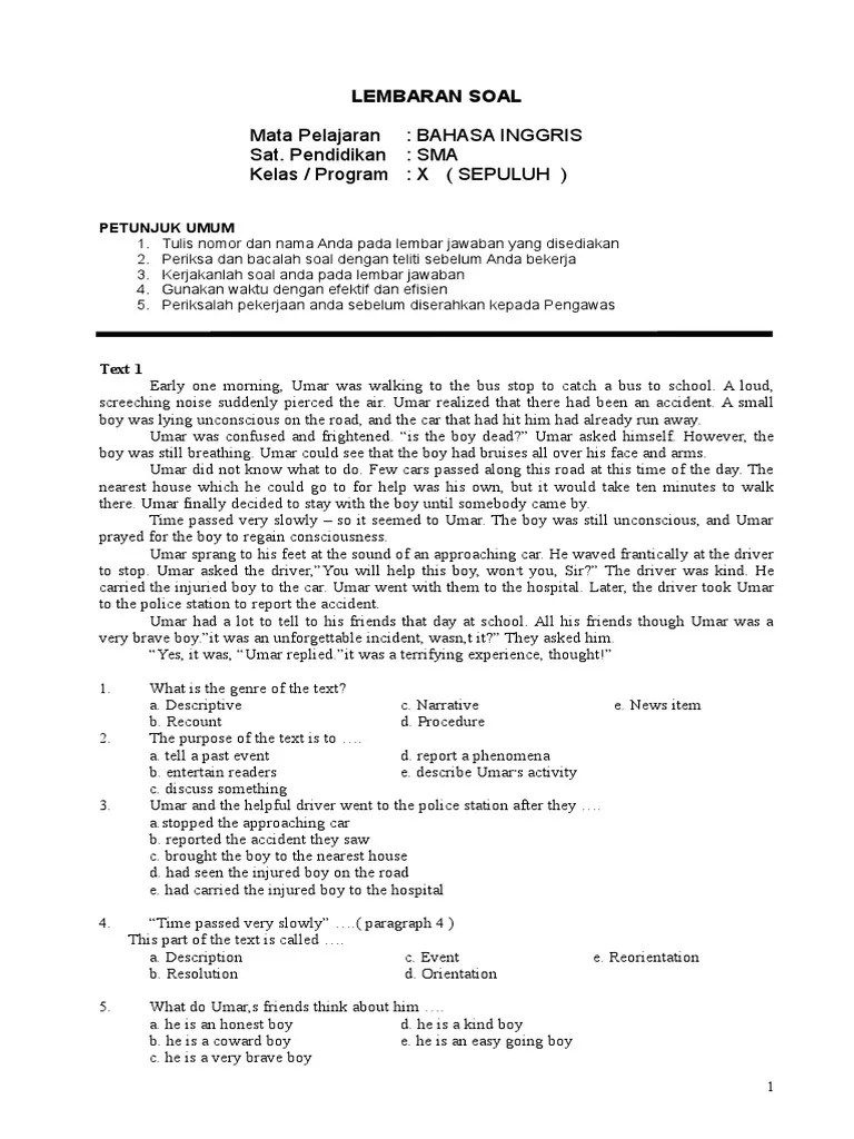 Soal bahasa inggris kelas ix smp beserta jawaban filters natarajan dhanasekharan, serway solutions 4th edition, archetypes branding toolkit download contoh soal rantai makanan dan kunci jawaban pdf. Soal Bahasa Inggris Kls X SMA Soalujian.net | Grammar ...