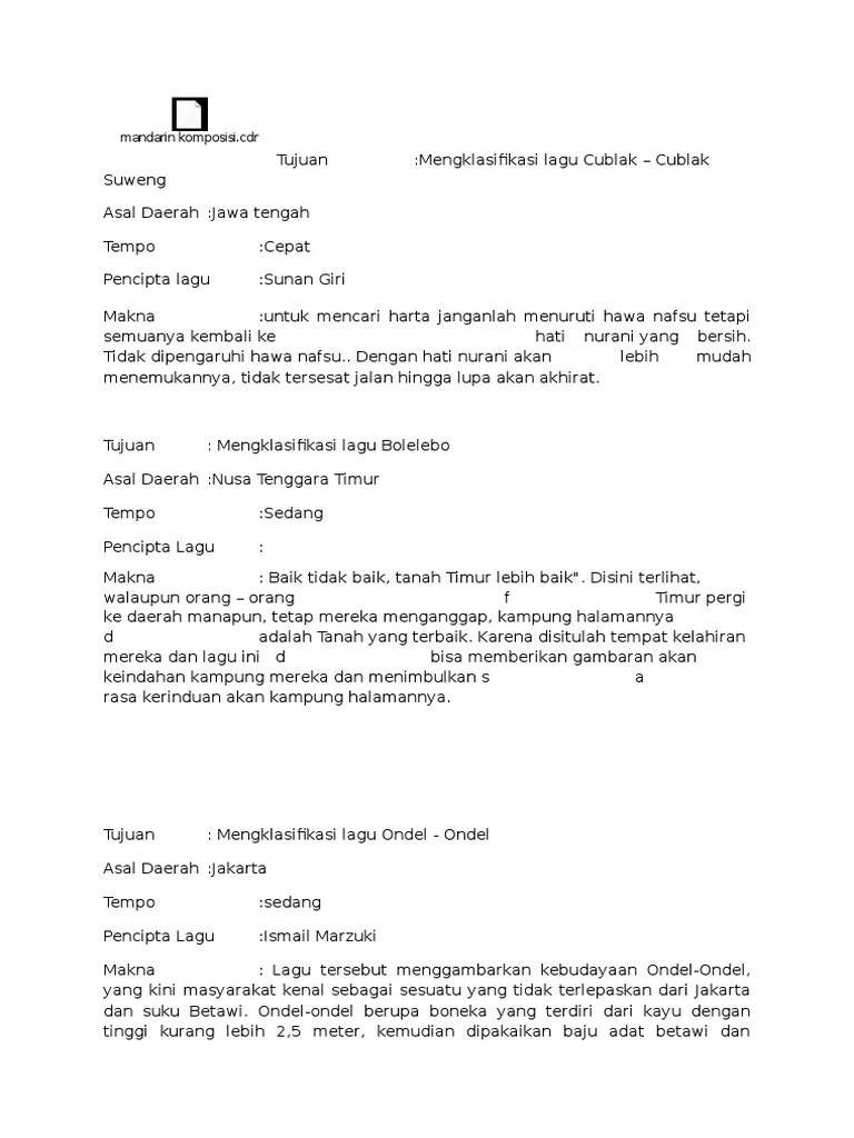 Lirik Lagu Ondel Ondel